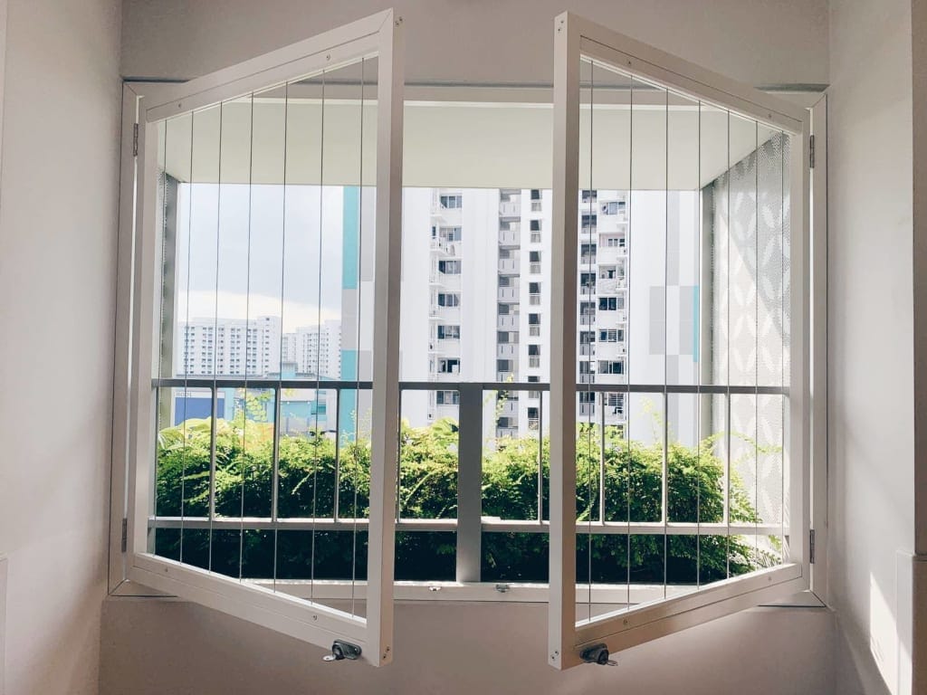 Penthouse invisible grill installation